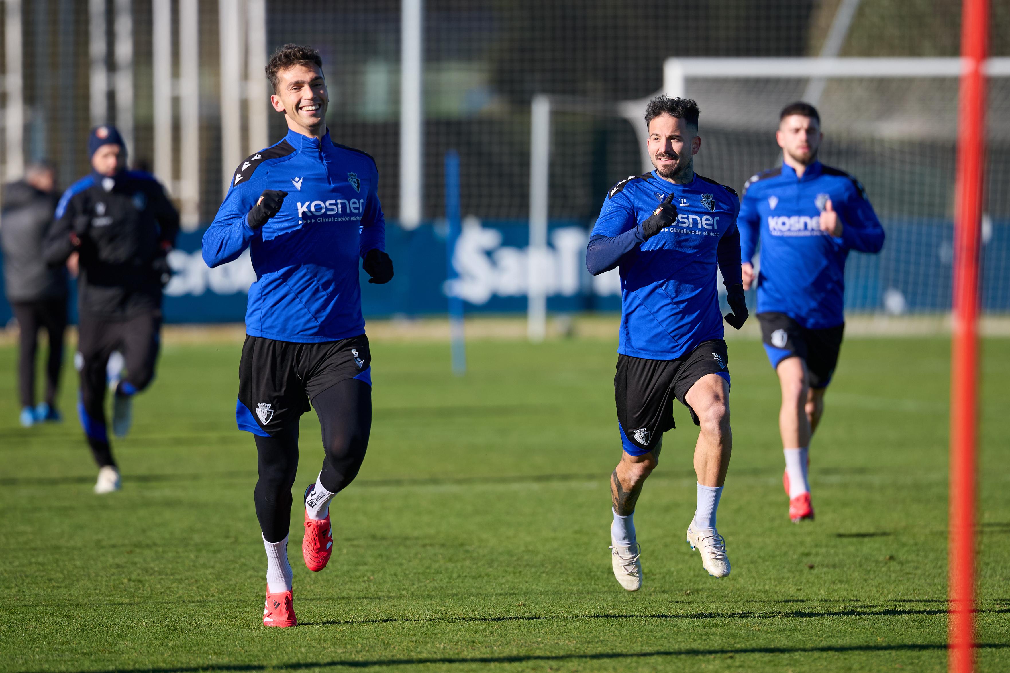 Osasuna se ejercita en Tajonar y comienza a preparar el duelo copero ante el Athletic Club