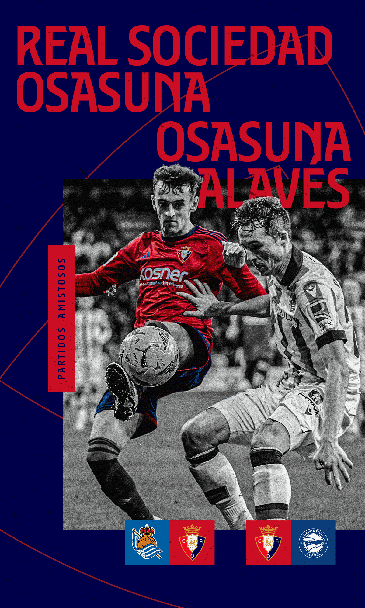Osasuna jugará ante la Real Sociedad y el Deportivo Alavés en la pretemporada